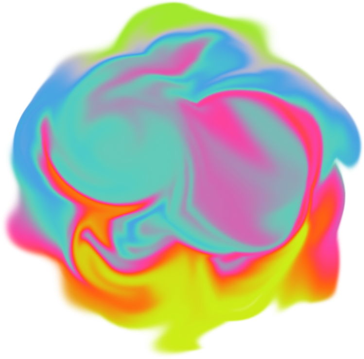 Transparent Colorful Liquid Blob